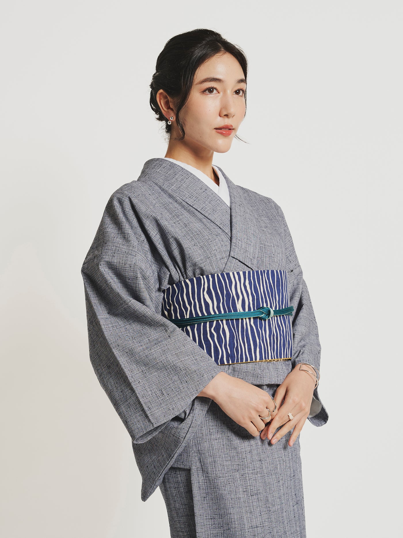 Kimono Bleu Céleste en Coton Kurume