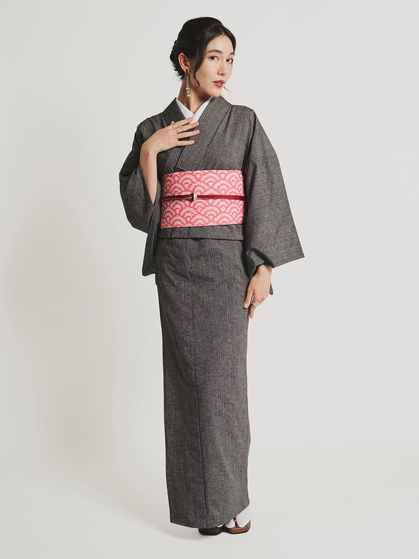 Sumi Black Kurume Cotton Kimono