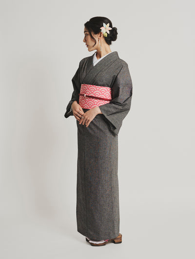 Sumi Black Kurume Cotton Kimono