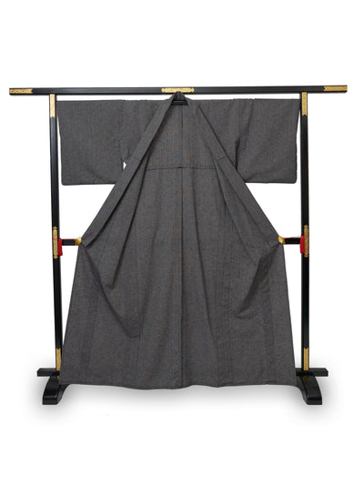 Kimono Noir Sumi en Coton Kurume