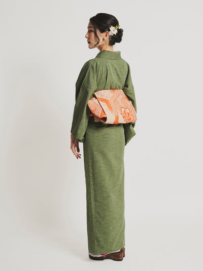 Kimono Vert Matcha en Coton Kurume