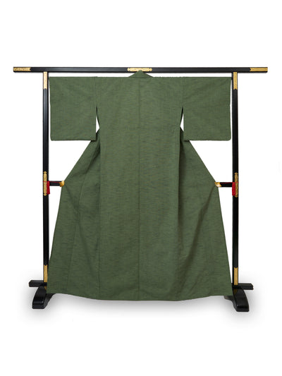 Matcha Green Kurume Cotton Kimono