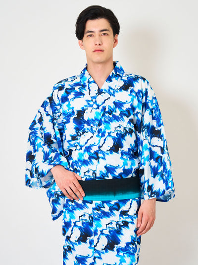 Yukata Marbre Bleu pour Homme 
