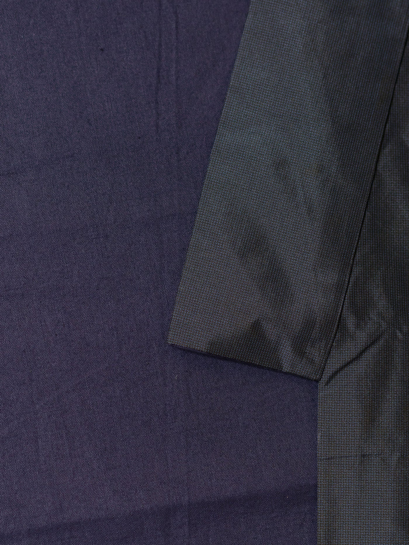 Kimono Japonais Vintage Bleu Marine en Soie pour Homme