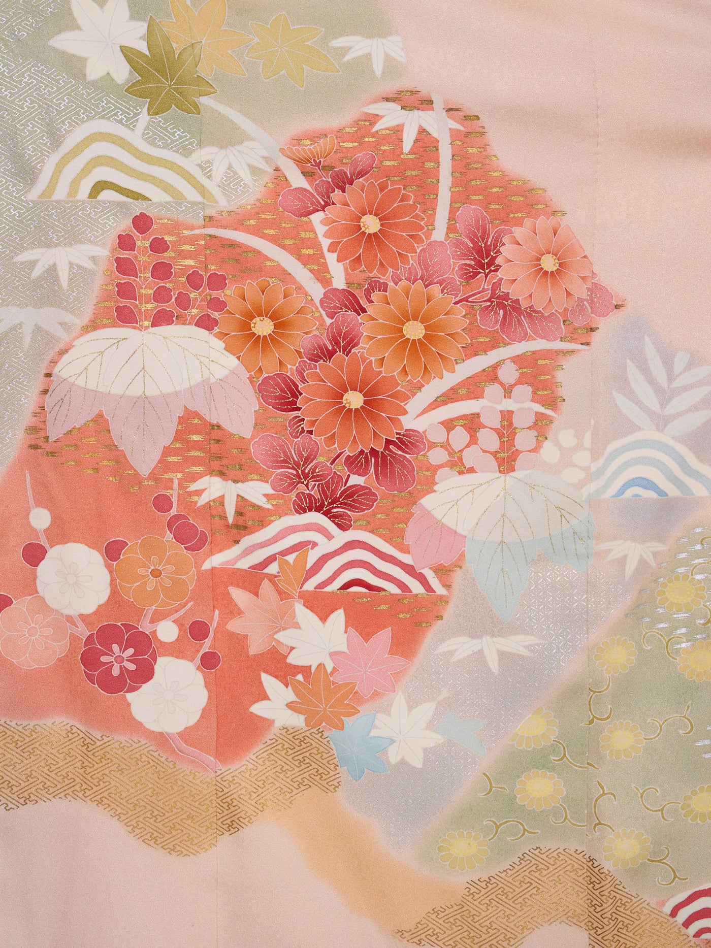 Kimono Japonais Vintage Flore en Soie