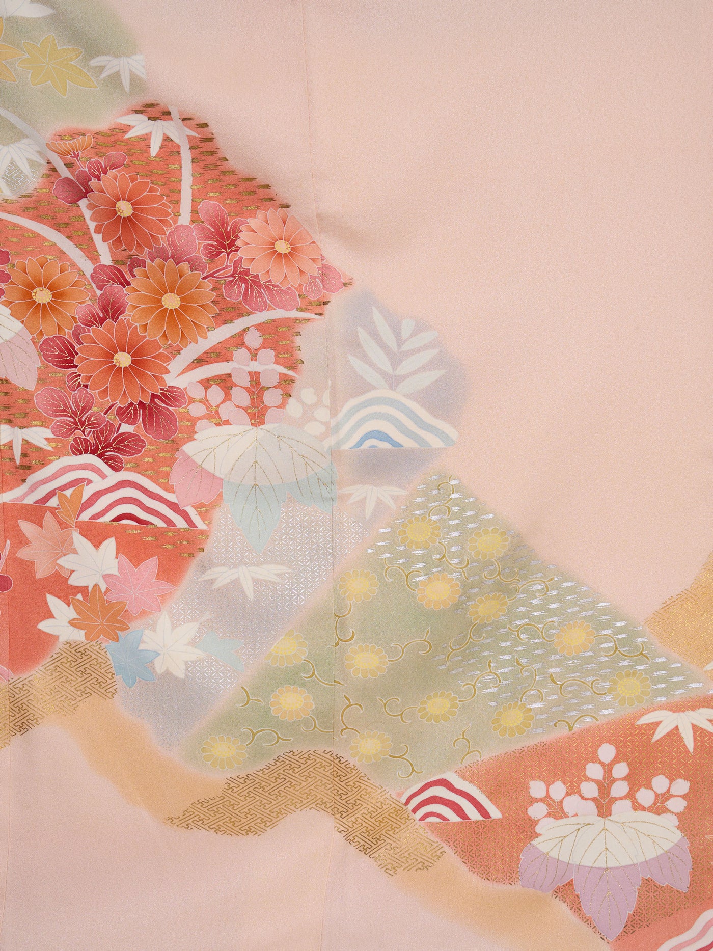 Kimono Japonais Vintage Flore en Soie