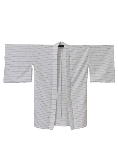 Veste Haori Traditionnelle Blanche Hikari