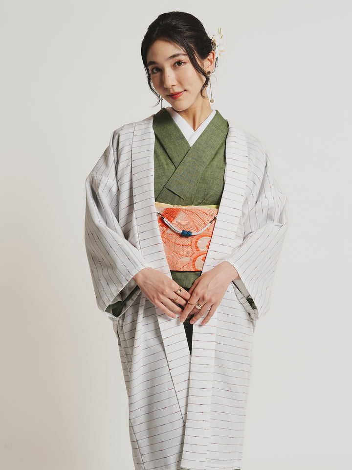 Hikari White Traditional Haori Jacket | Japan Objects Store