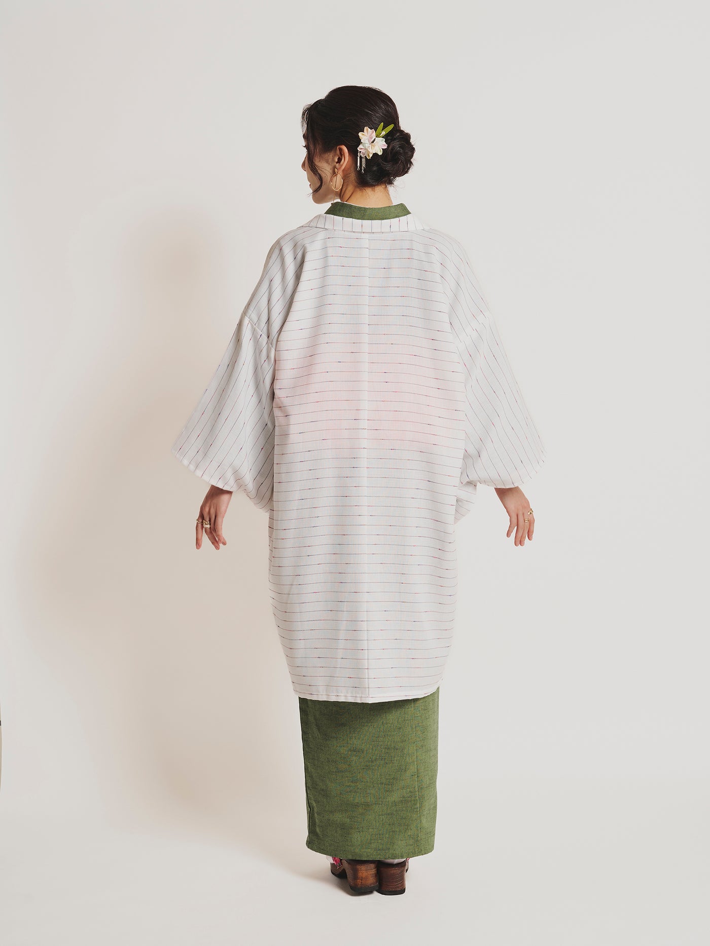 Hikari White Traditional Haori Jacket