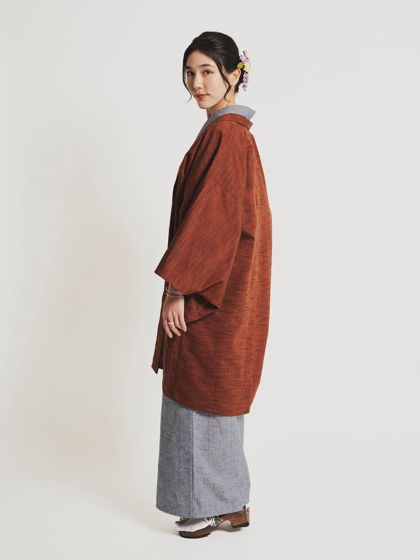 Veste Haori Traditionnelle Rouge Momiji