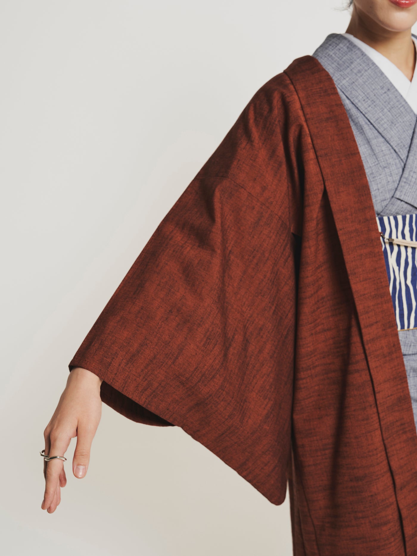 Veste Haori Traditionnelle Rouge Momiji