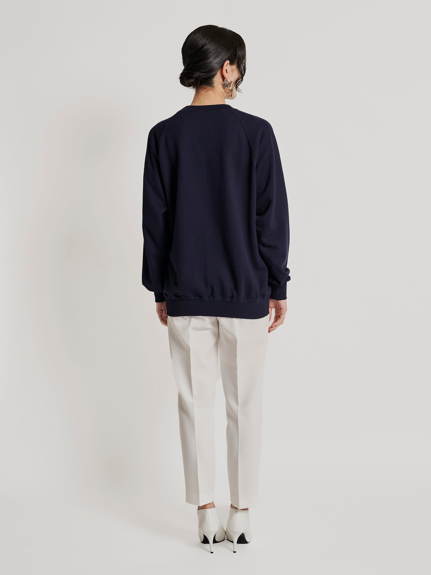 Sweat en Coton Brodé Kuniyoshi en Bleu Marine