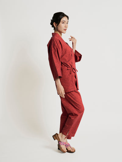 Ensemble Loungewear Samue Rouge Brocart