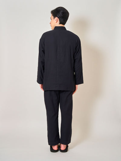 Pyjama Samue Meiji en Gaze de Coton Noir