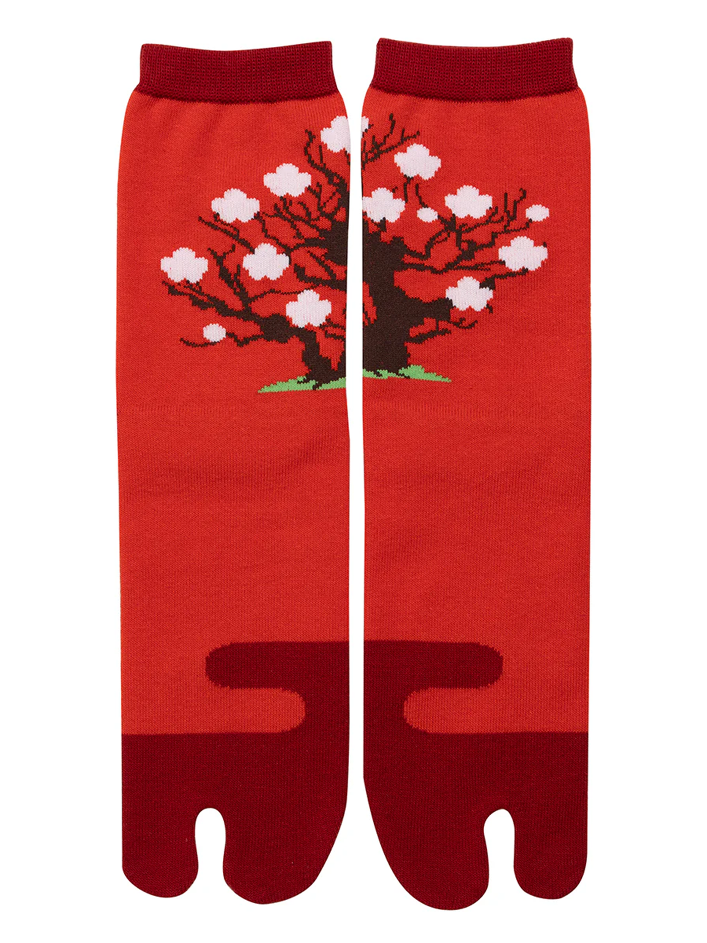 White Plum Blossom Tabi Socks