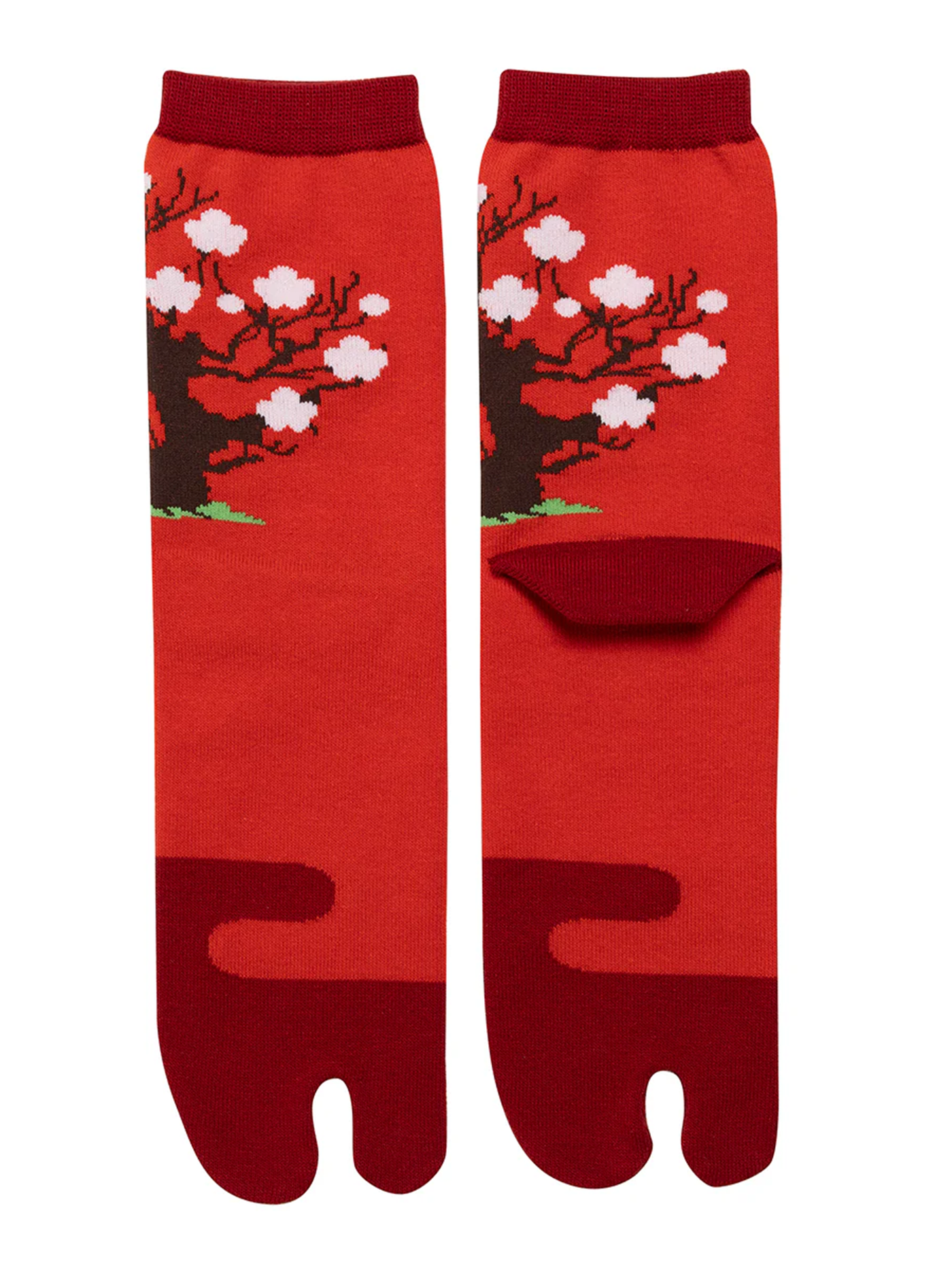 White Plum Blossom Tabi Socks