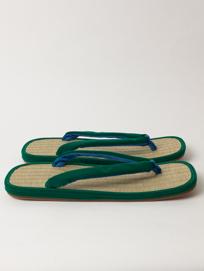 Green Tatami Rush Grass Men’s Setta Sandals