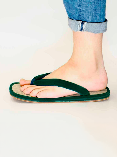 Green Tatami Rush Grass Men’s Setta Sandals