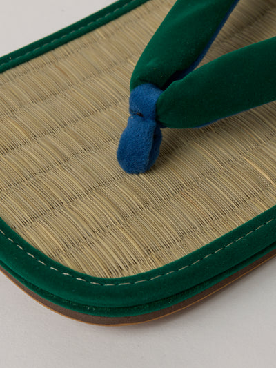 Green Tatami Rush Grass Men’s Setta Sandals