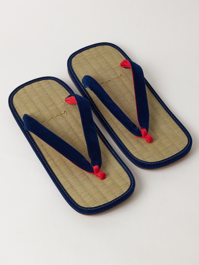 Navy Tatami Rush Grass Men’s Setta Sandals