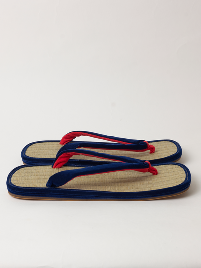 Navy Tatami Rush Grass Men’s Setta Sandals