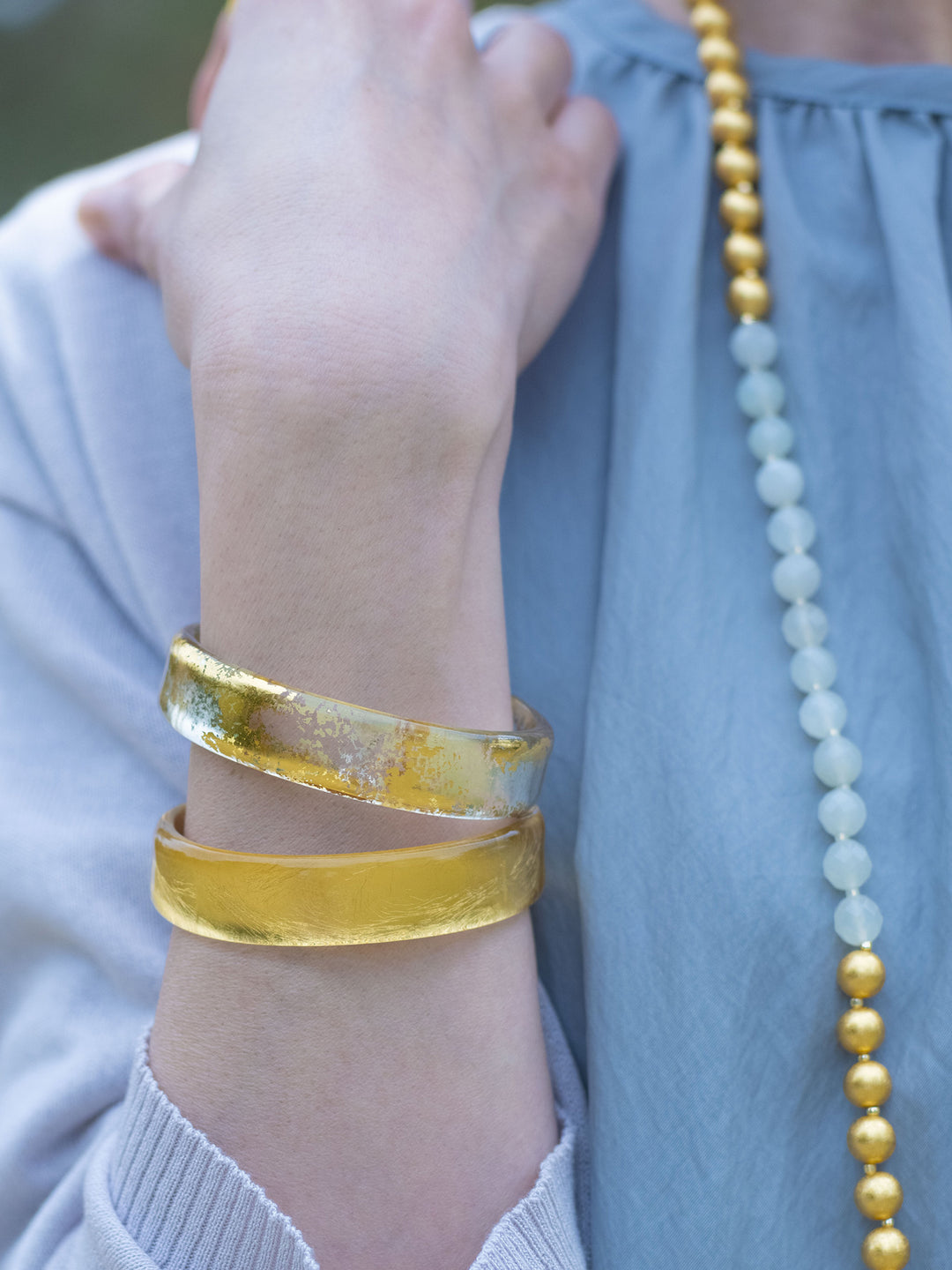 Gold Leaf Bangle by Hakuza | Japan Objects Store