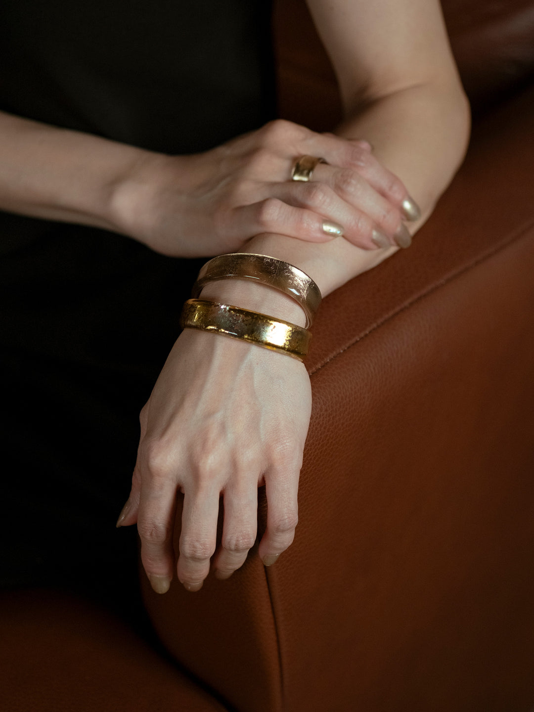 Gold Leaf Bangle by Hakuza | Japan Objects Store