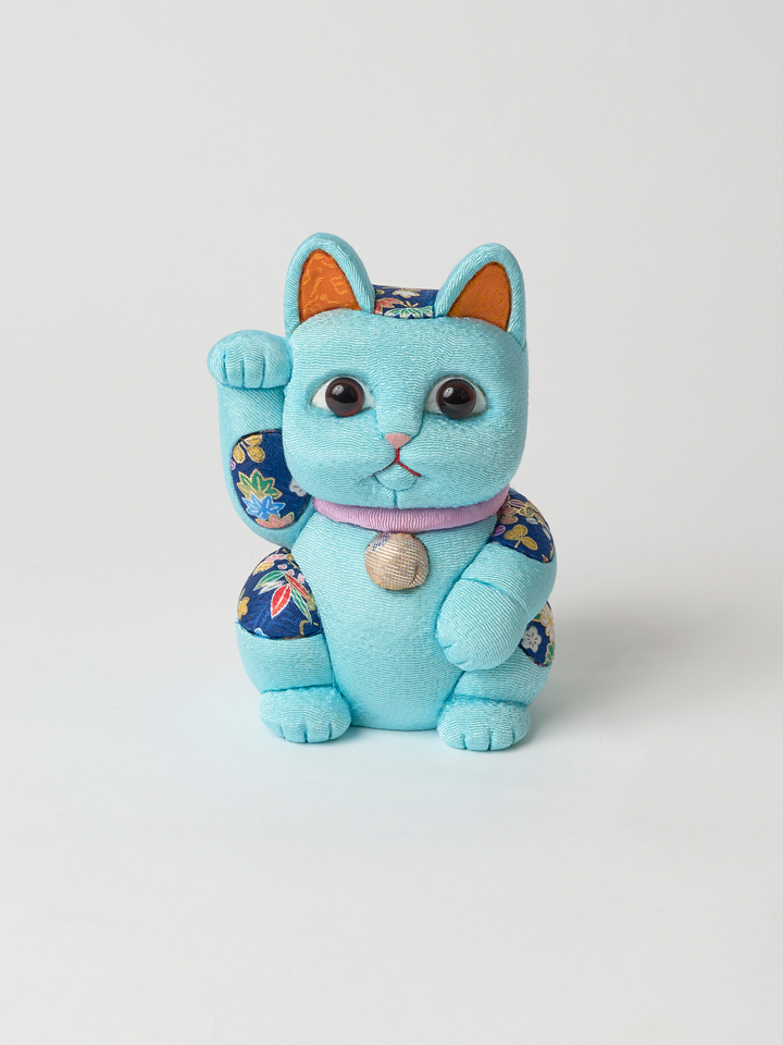 Maneki Neko Lucky Cat in Blue | Japan Objects Store