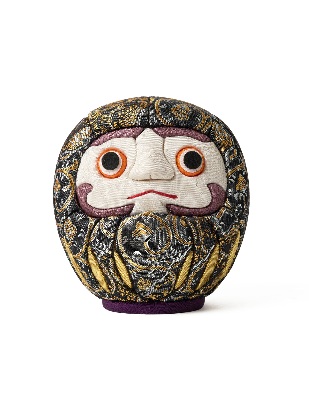 Daruma Japanese Kimekomi Doll in Black | Japan Objects Store