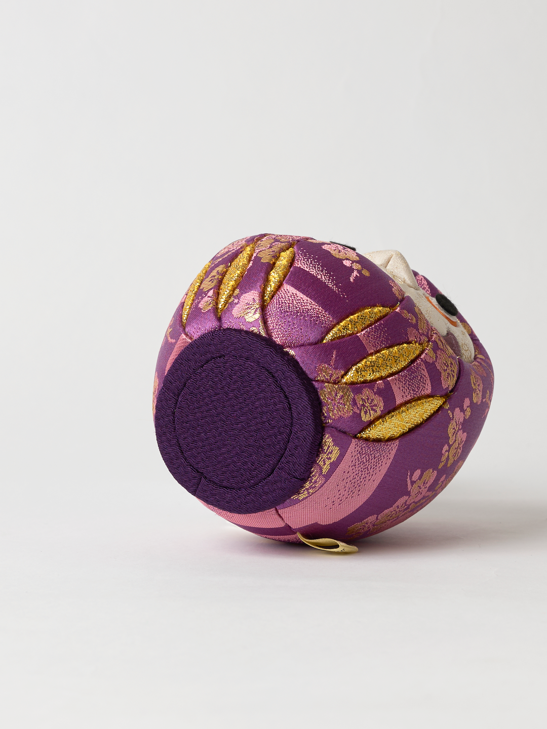Daruma Japanese Kimekomi Doll in Purple | Japan Objects Store