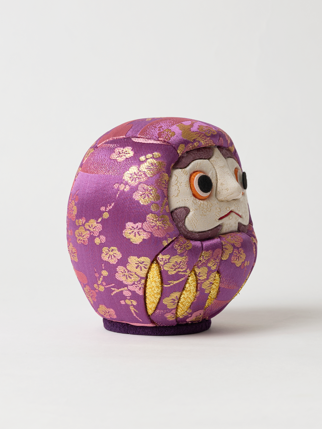 Daruma Japanese Kimekomi Doll in Purple | Japan Objects Store