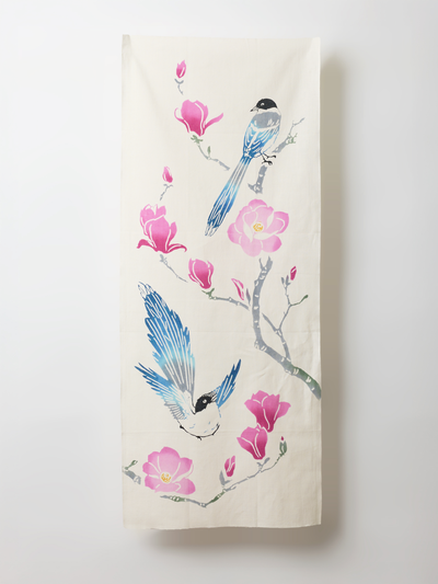 Magnolia & Onaga Bird Tenugui Towel