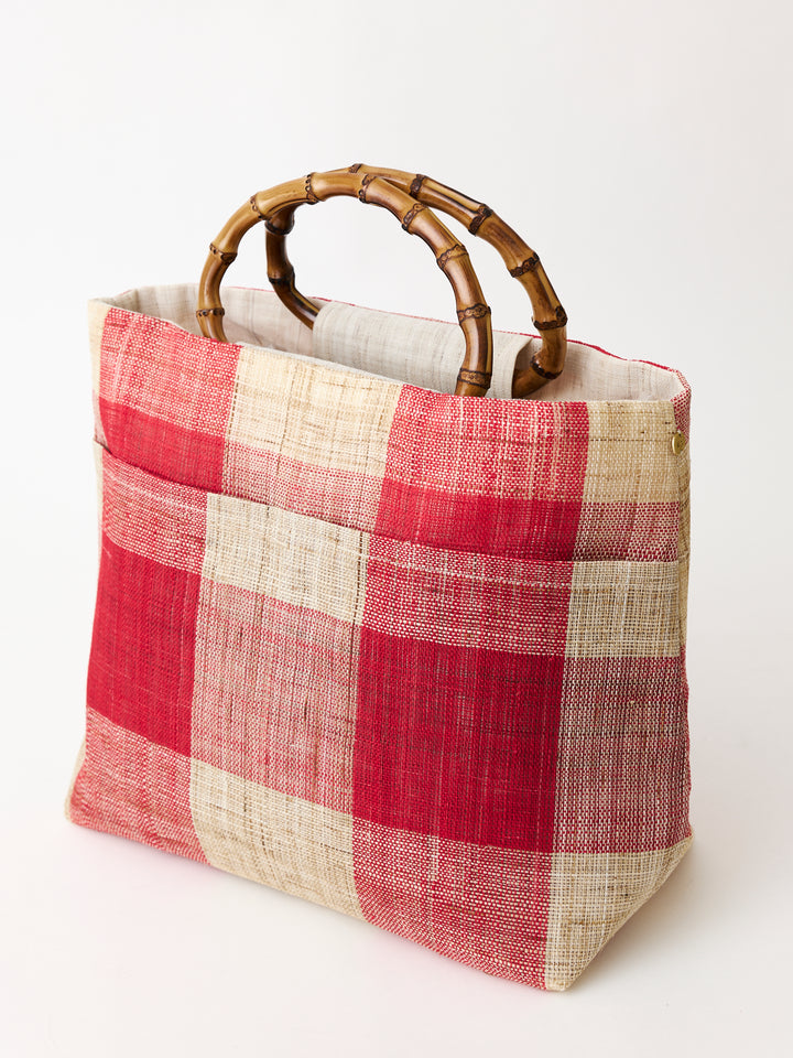 Nara Bamboo Handle Linen Tote | Japan Objects Store