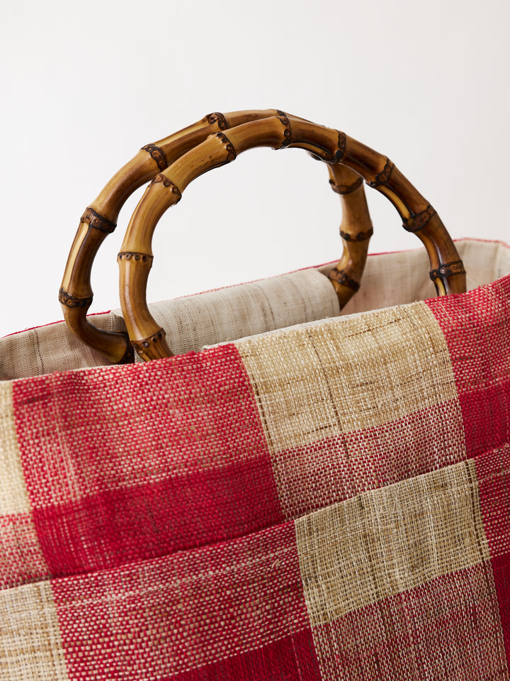 Nara Bamboo Handle Linen Tote | Japan Objects Store
