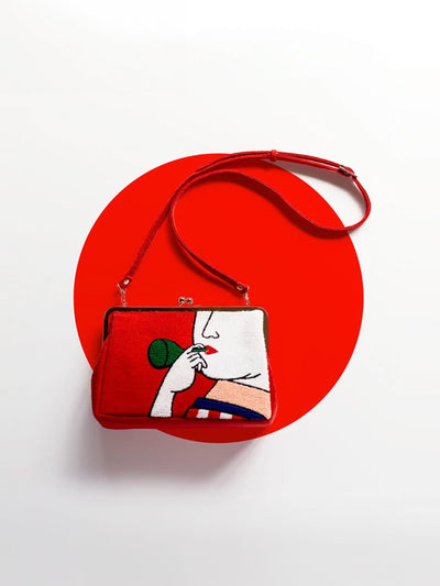 Sac Pochette Brodée Utamaro