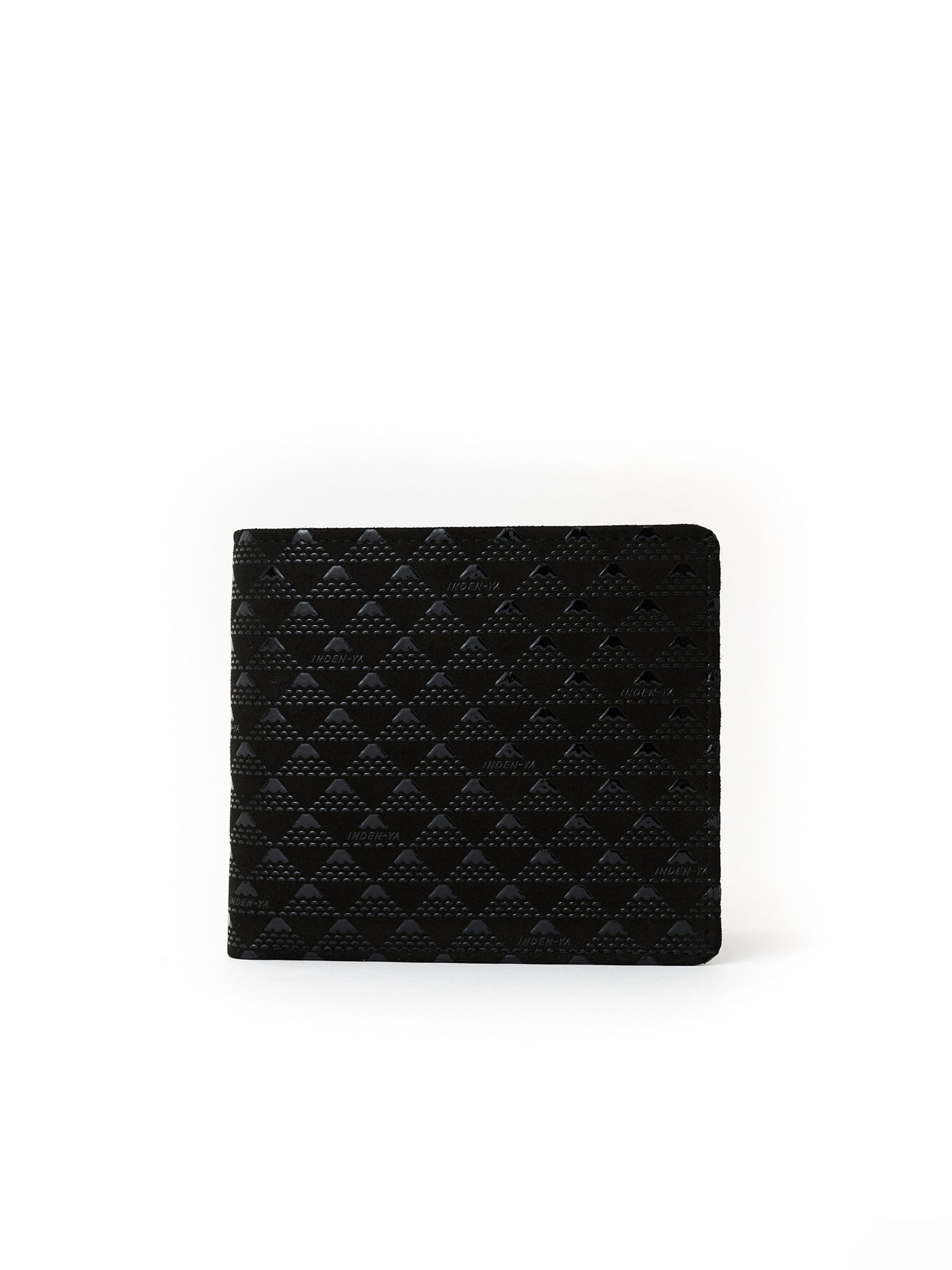 Black Fuji Bifold Lacquered Leather Wallet