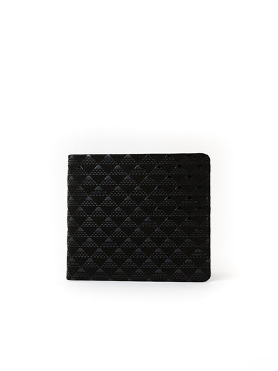 Black Fuji Bifold Lacquered Leather Wallet