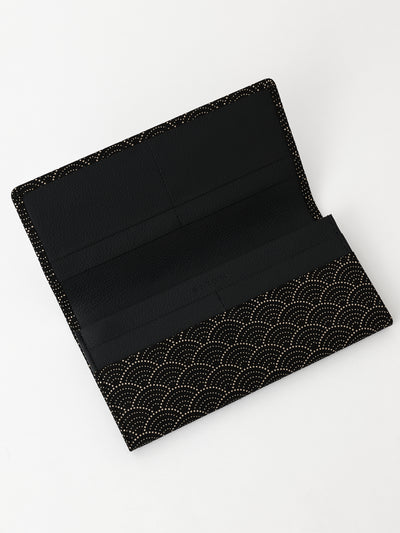 Seigaiha Lacquered Leather Wallet