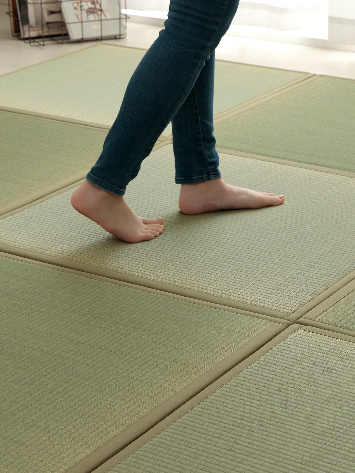 Rush Grass Modular Japanese Tatami Mat Set (2pcs)