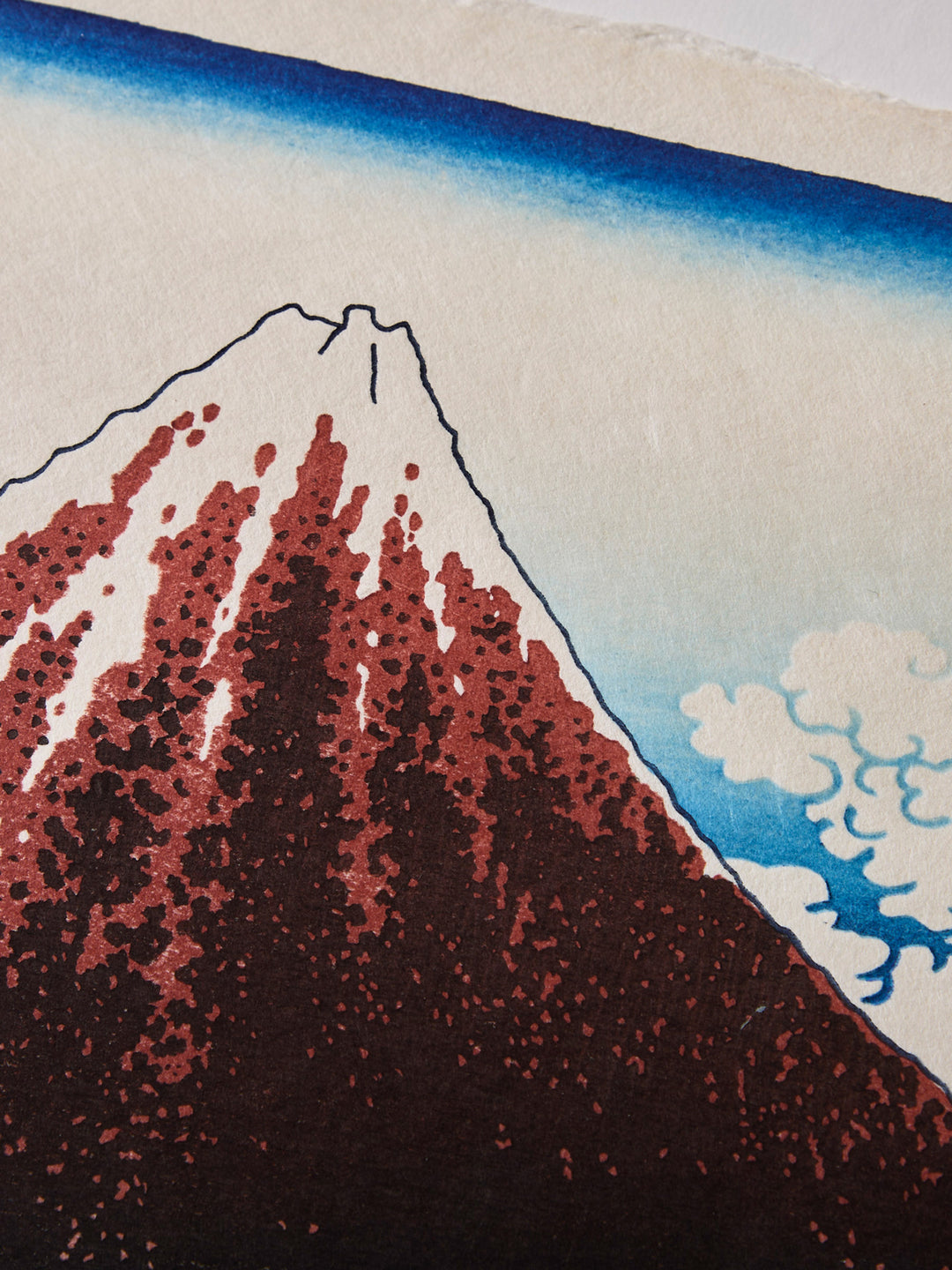 Thunderstorm Beneath the Summit by Hokusai Katsushika - Woodblock