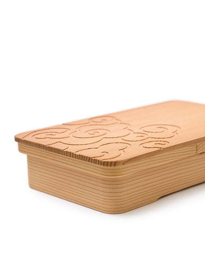 方型杉木便当盒（1200ml）- 箱屋常吉