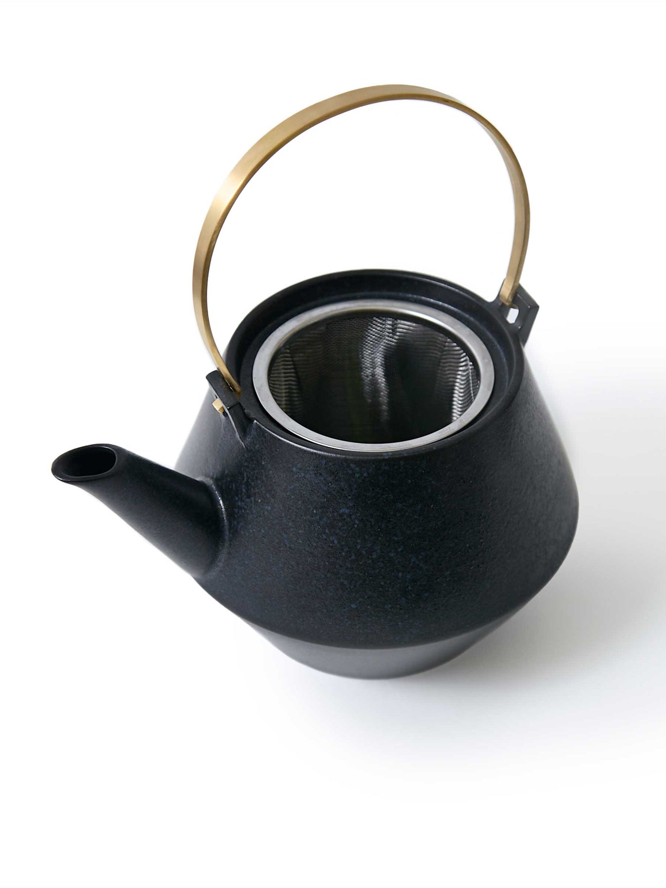 Large Brass-Handle Mino Japanese Teapot Set | Japan Objects Store