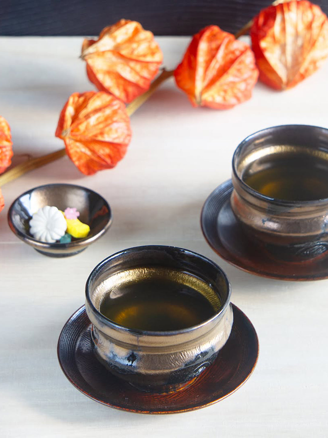 Zen Gold Kyoto Ware Teacup Set by Ninshu | Japan Objects Store
