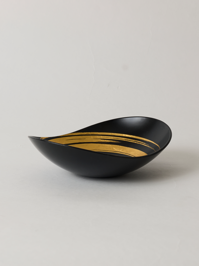 Gold Leaf Lacquer Bowl by Hakuza