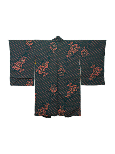 古着牡丹羽织和服外套