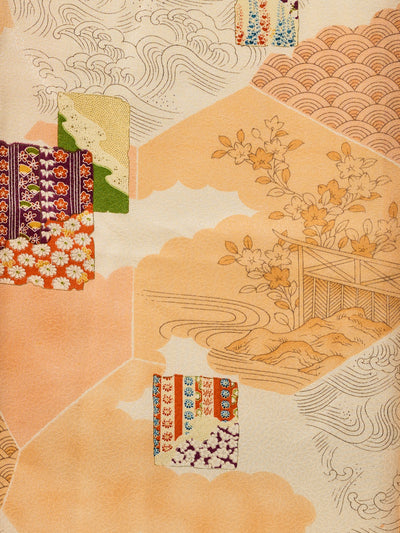 Women's Vintage Wisteria Silk Japanese Kimono