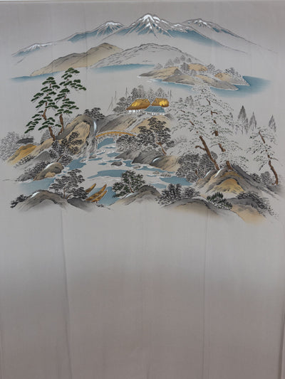 Vintage Fuukei Men's Nagajuban Silk Robe