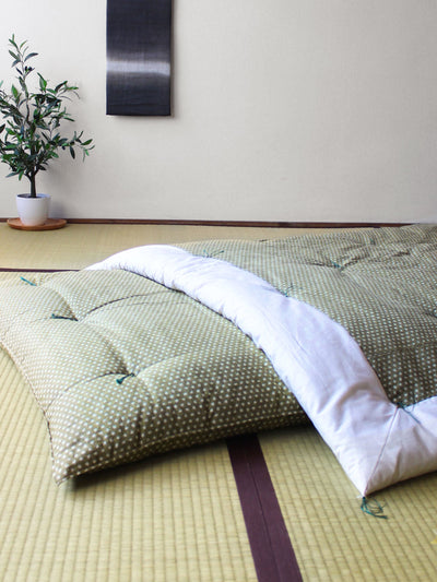 Natural Cotton Japanese Futon Mattress & Duvet Set