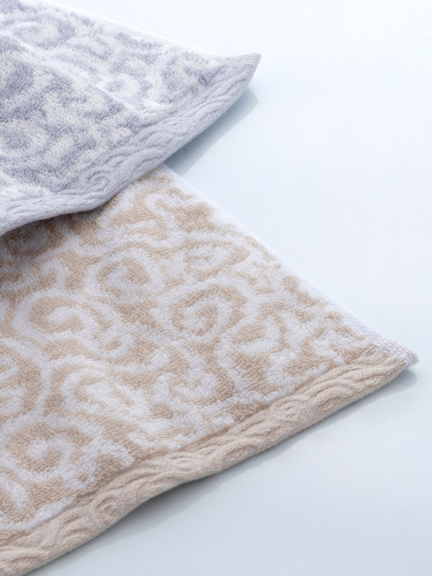 Monori Imabari Face Towel Set by Imabari Kinsei, Cream/Blue