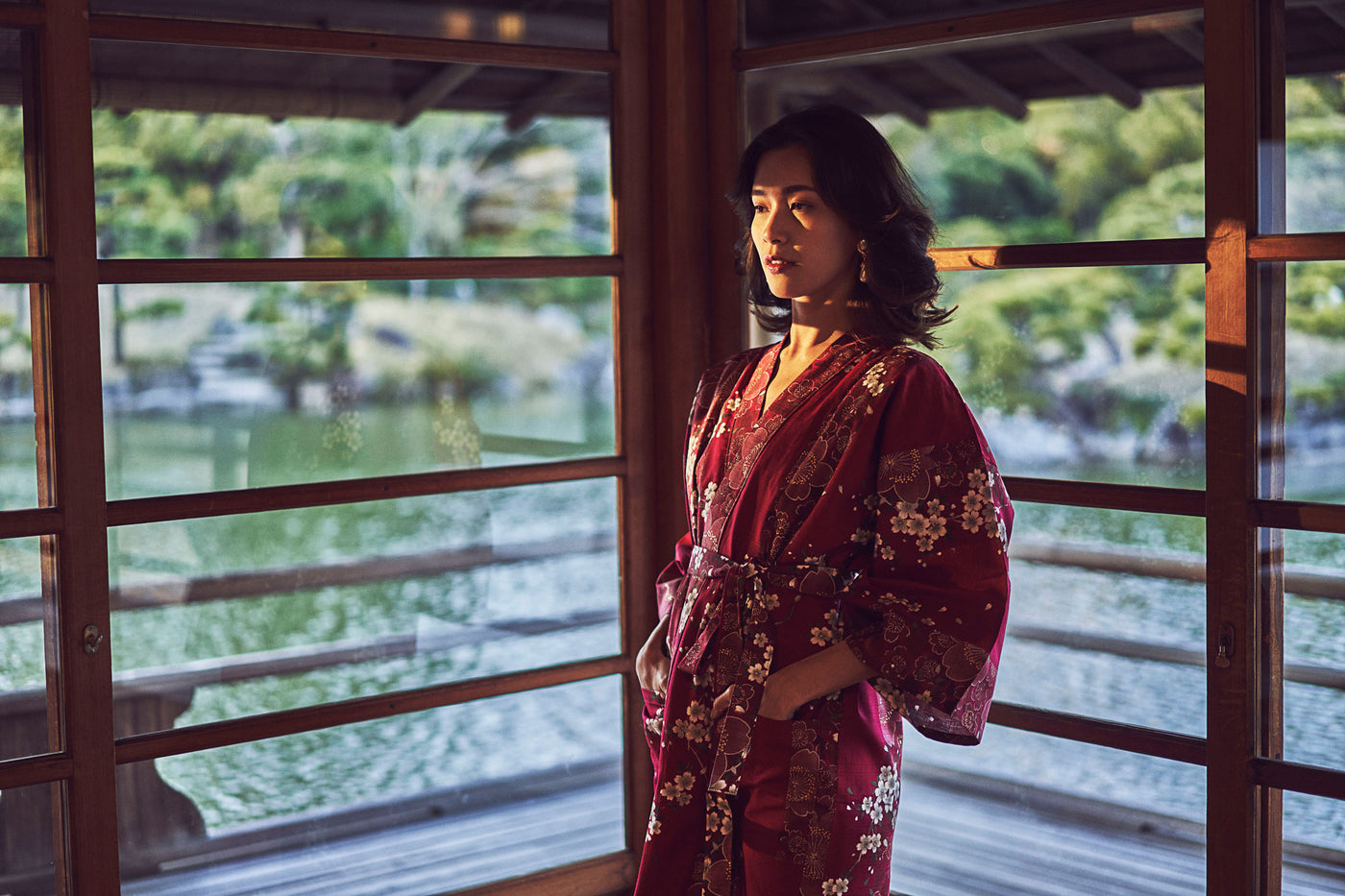 Cherry blossom Japanese kimono robe